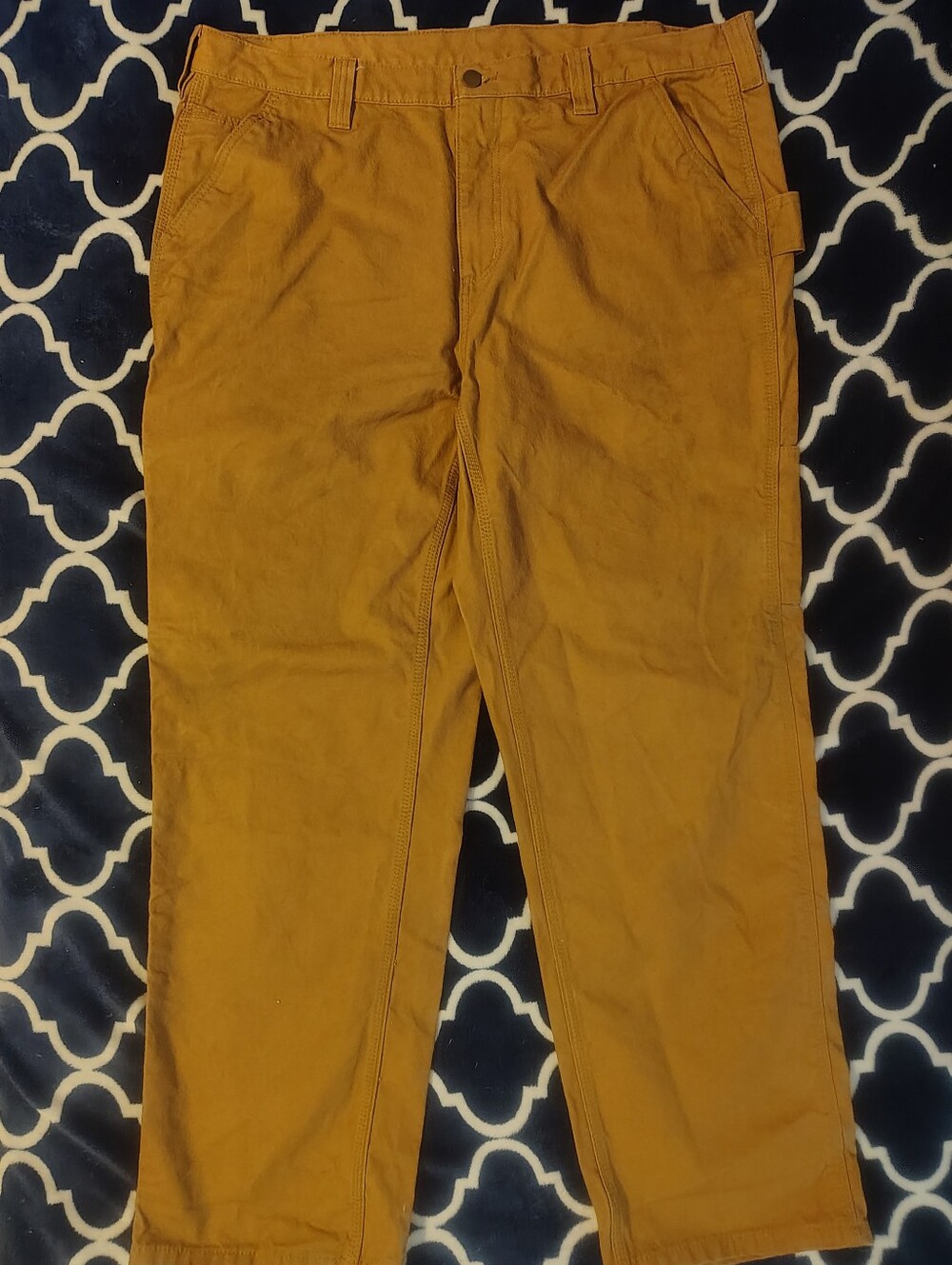 Rough & Tumble BRAHMA Mens Trailblazer Brown Carpenter Work Pants 38x32 Like New